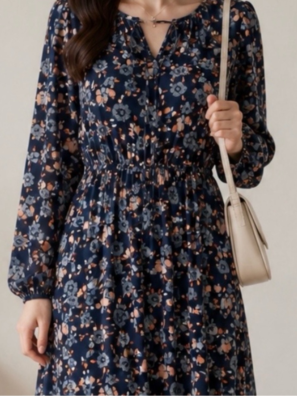 Floral Patterned Dress flowers size Small